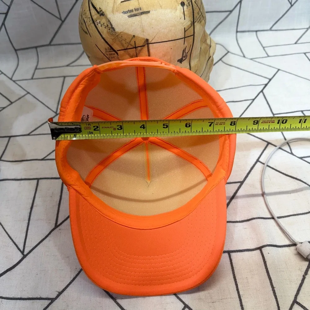 Cobra Turkey and the Wolf Trucker Hat OS Neon Orange Foam Snapback Patch Cap