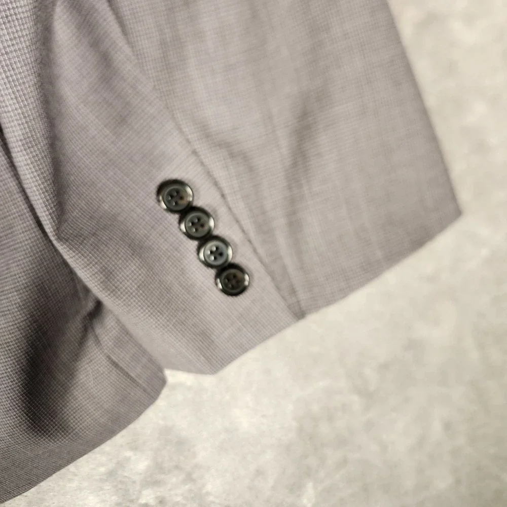Ralph Lauren Suit Jacket Mens 58R Grey 100% Wool Natural Stretch Blazer