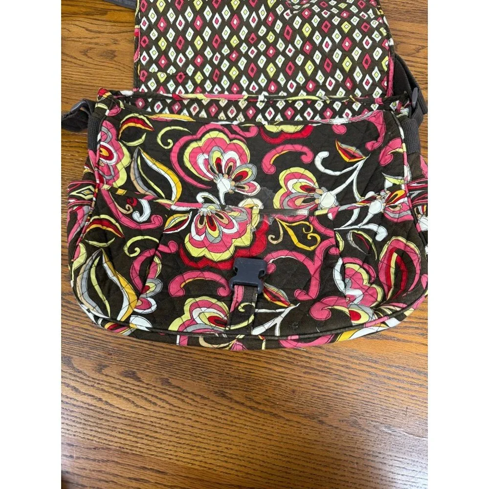 Vera Bradley Retired Puccini Fall Print Quilted‎ Messenger Bag