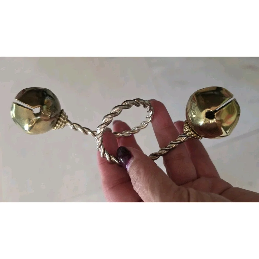 Nordstrom Christmas Jingle Bell Napkin Rings Set 4 Preppy Grandmacore Old Money