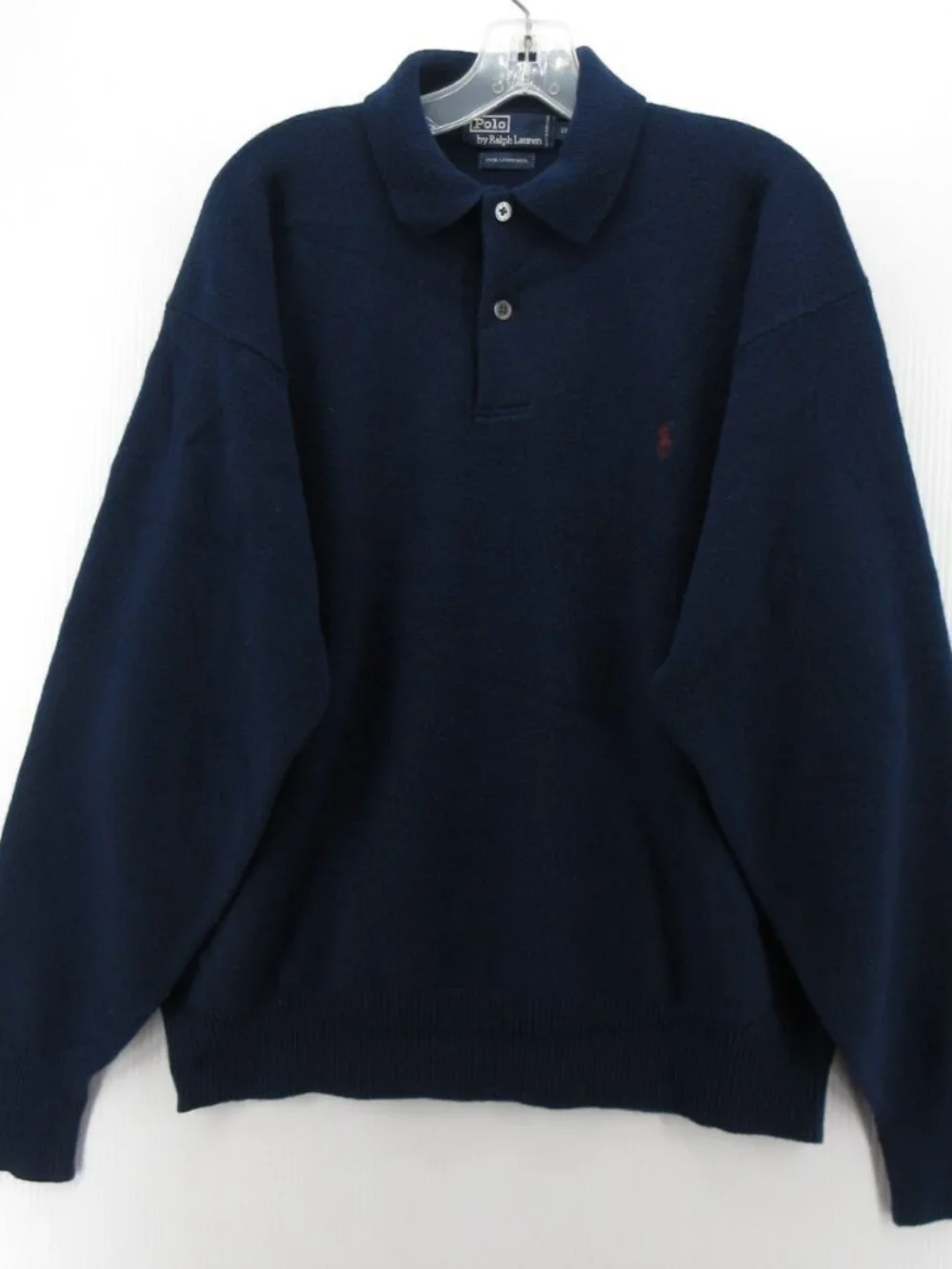 VINTAGE Ralph Lauren Polo Sweater XXL Lambs Wool Polo Red Pony Preppy