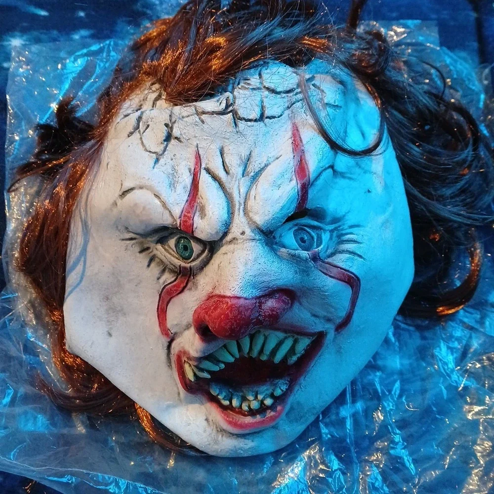 IT Pennywise Deluxe Edition Latex Mask‎ Halloween Trick or Treat