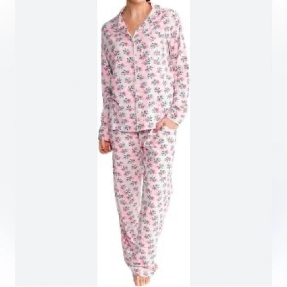Vera Bradley Pink Floral Pajama Set Size Small