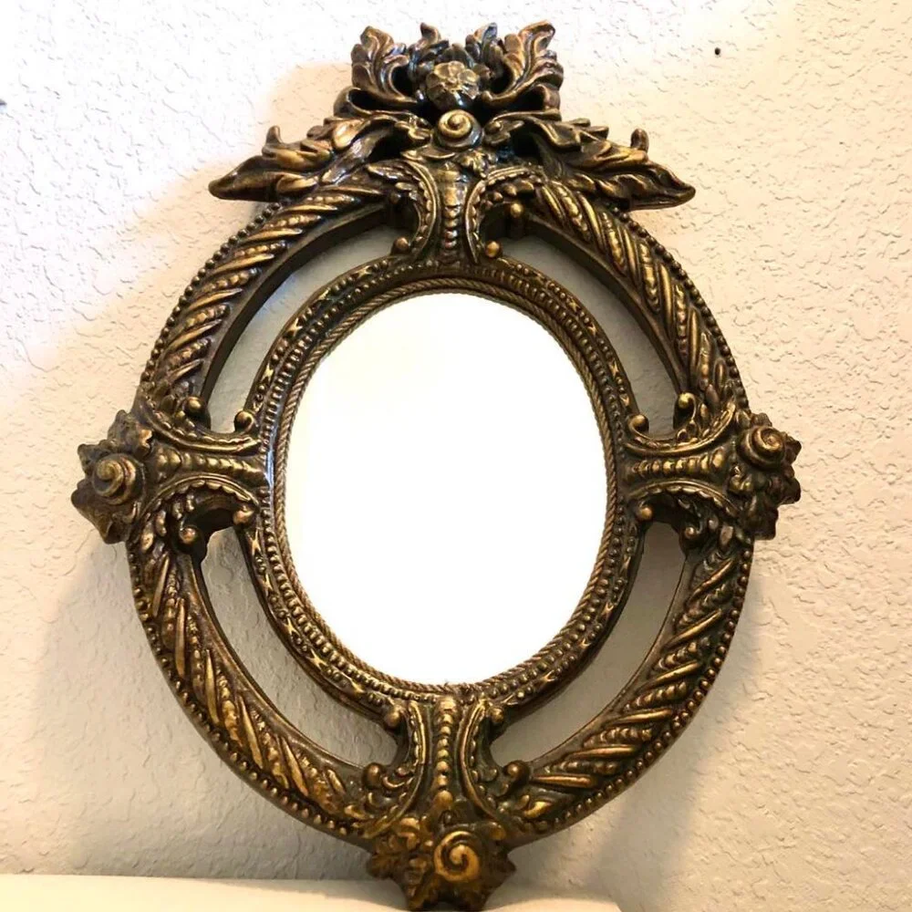 NWT PARAGON Ornate Bronze Oval Framed Wall Mirror 19x15