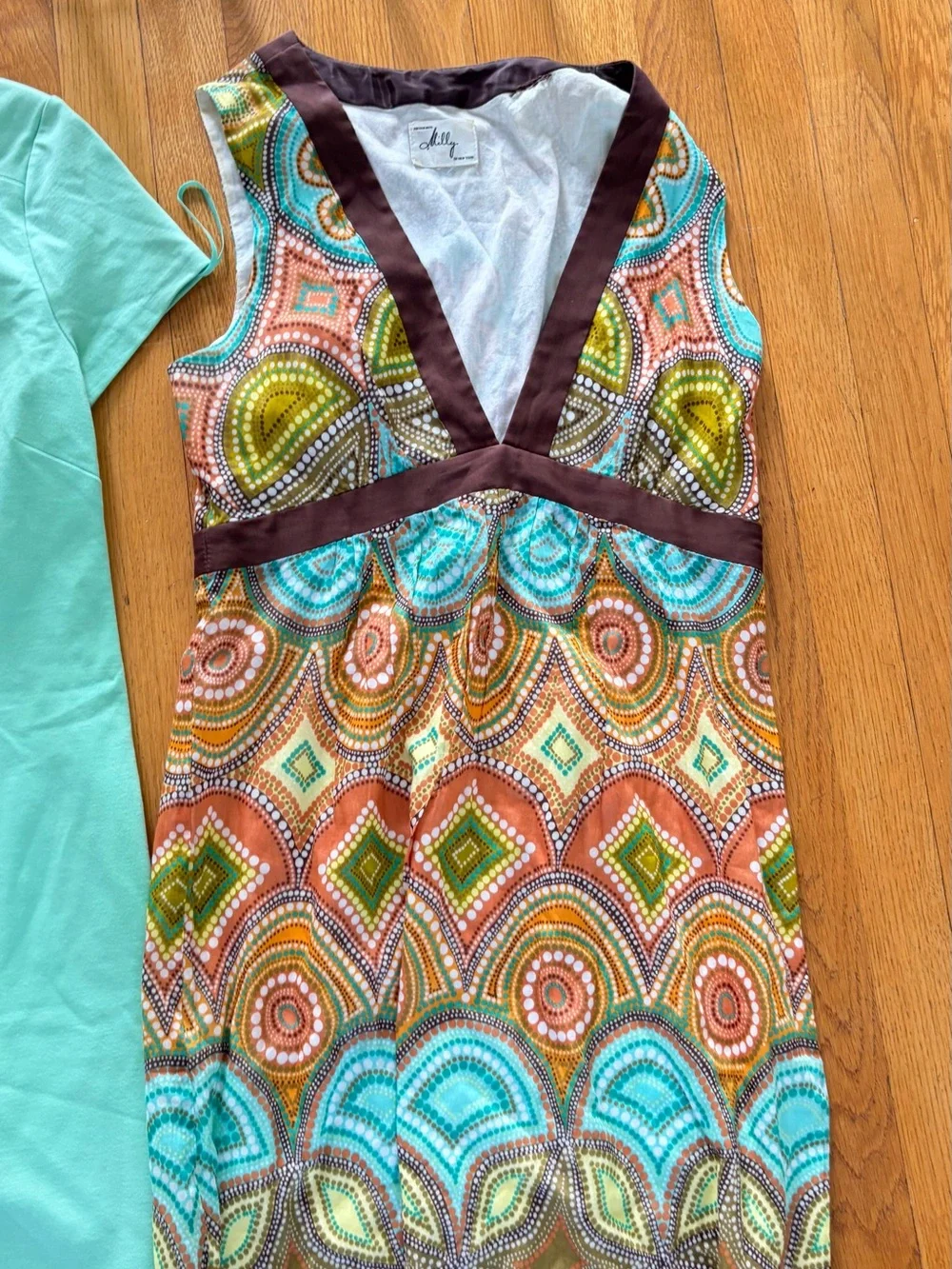 Milly Mint Square-Neck Sheath Dress