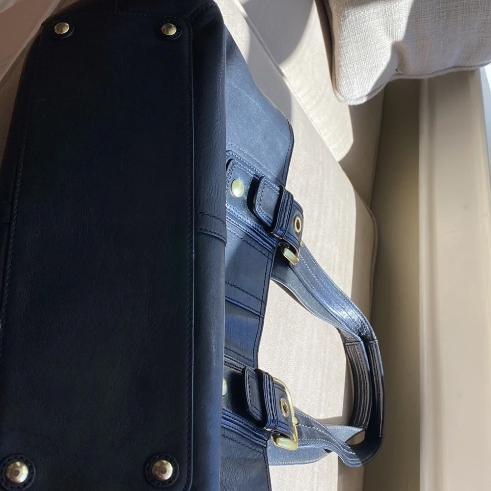 Coach black leather