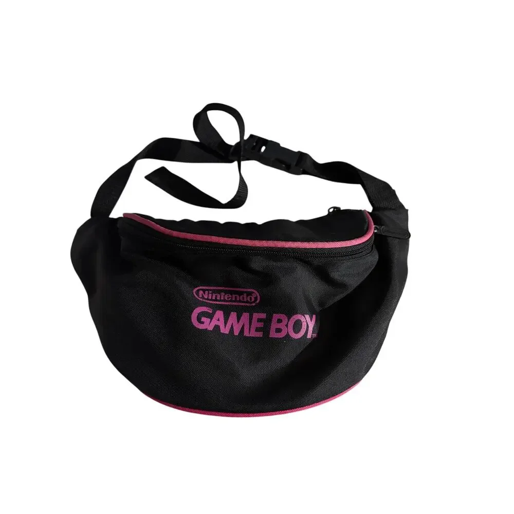 VINTAGE Nintendo Game Boy Gameboy Black Hot Pink Fanny Pack Retro 90s Vtg
