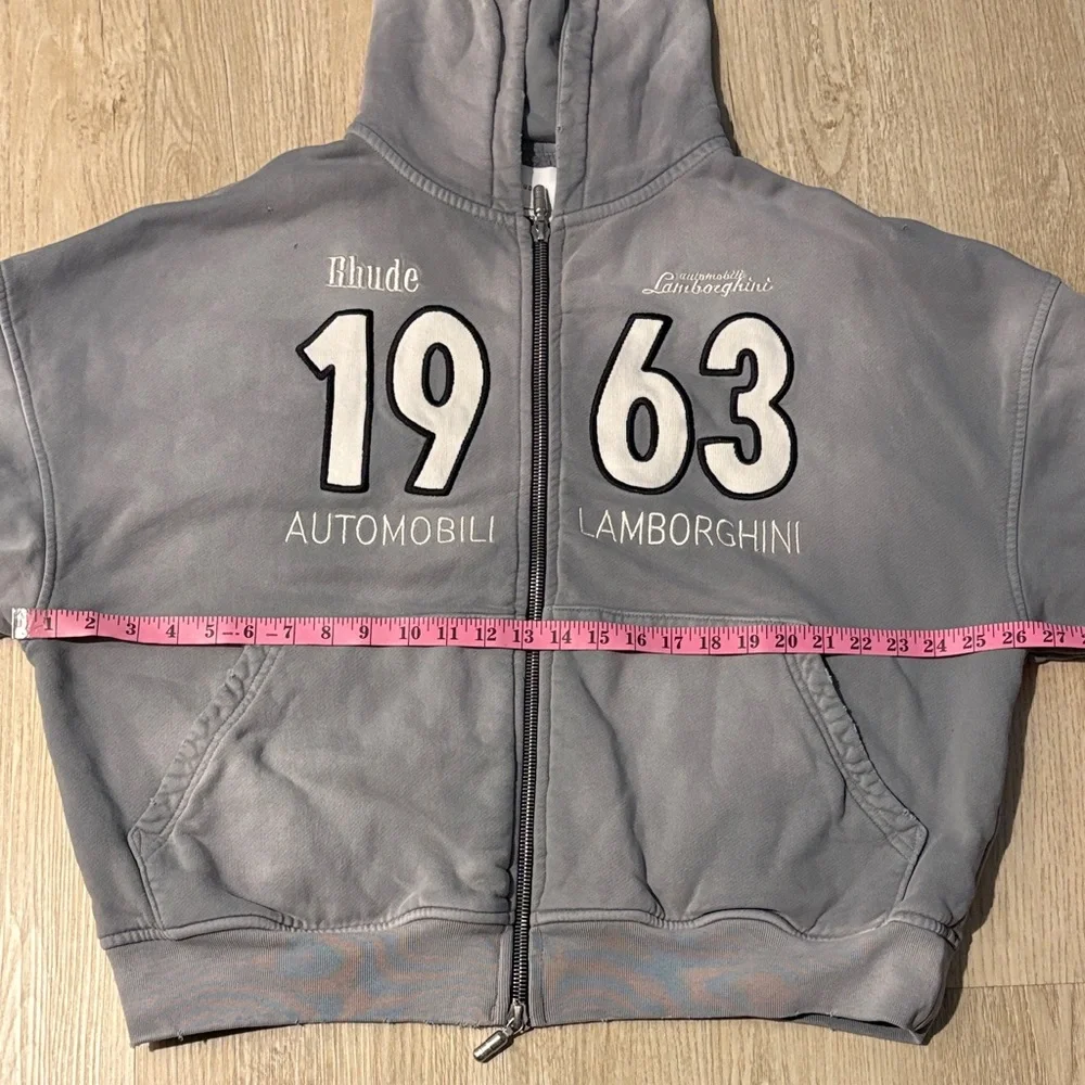 Rhude x Lamborghini Collab 1963 Zip Hoodie Unisex Limited Edition Mens L