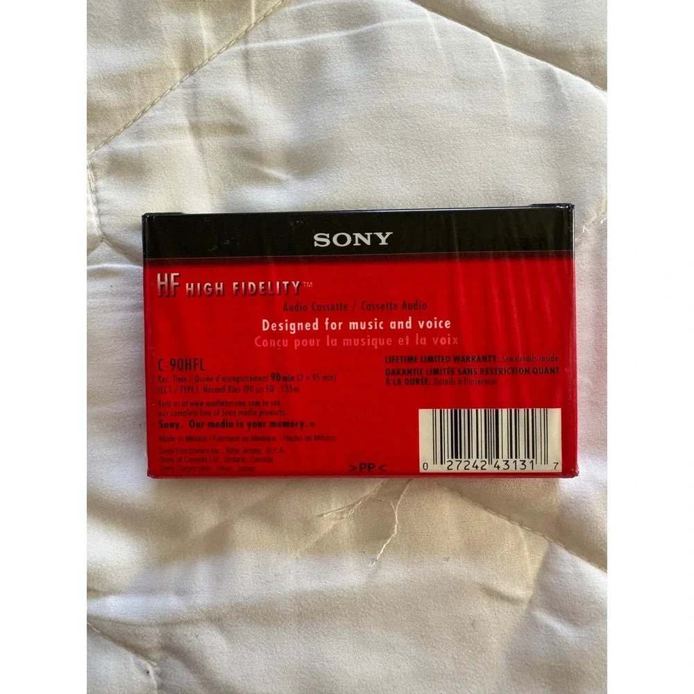 Sony HF 90 Minute Audio Cassette Tapes - High Fidelity Normal Bias - Lot‎ of 3