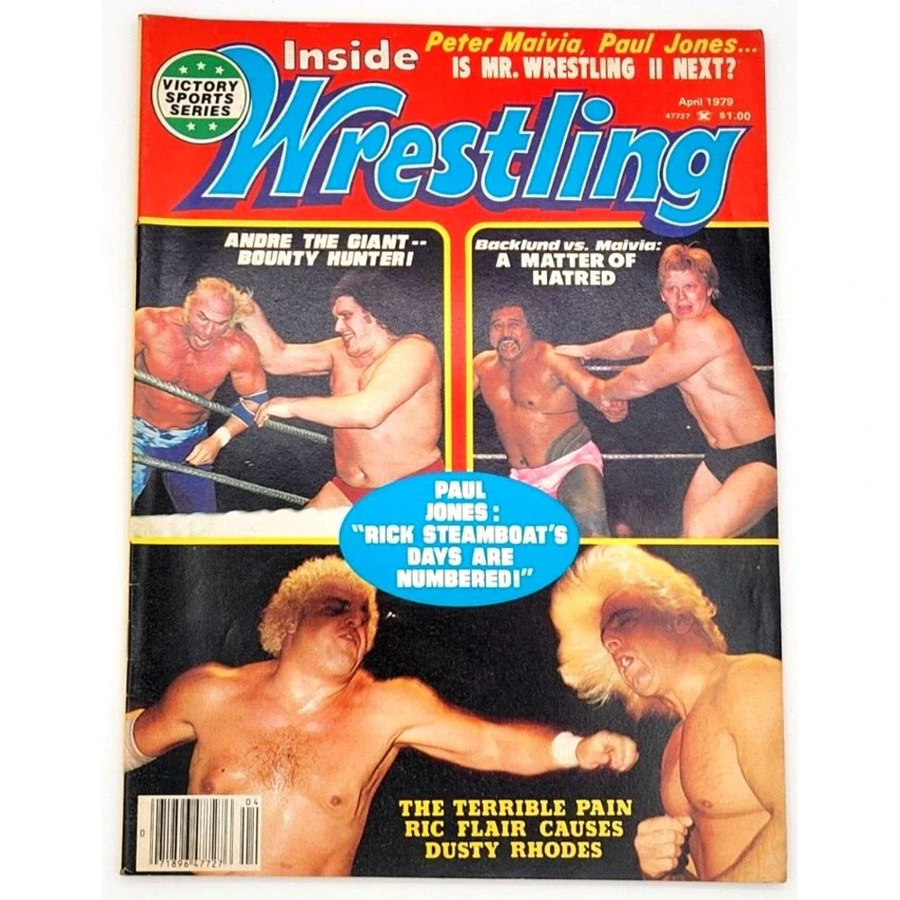 INSIDE WRESTLING APRIL 1979 PAUL JONES MASKED SUPERSTAR ANDRE‎ THE GIANT MAIVIA