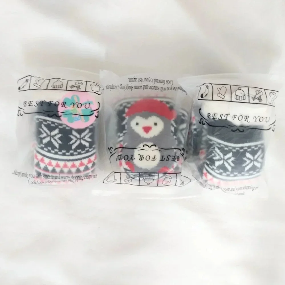 3 pack kids warm fuzzy holiday socks