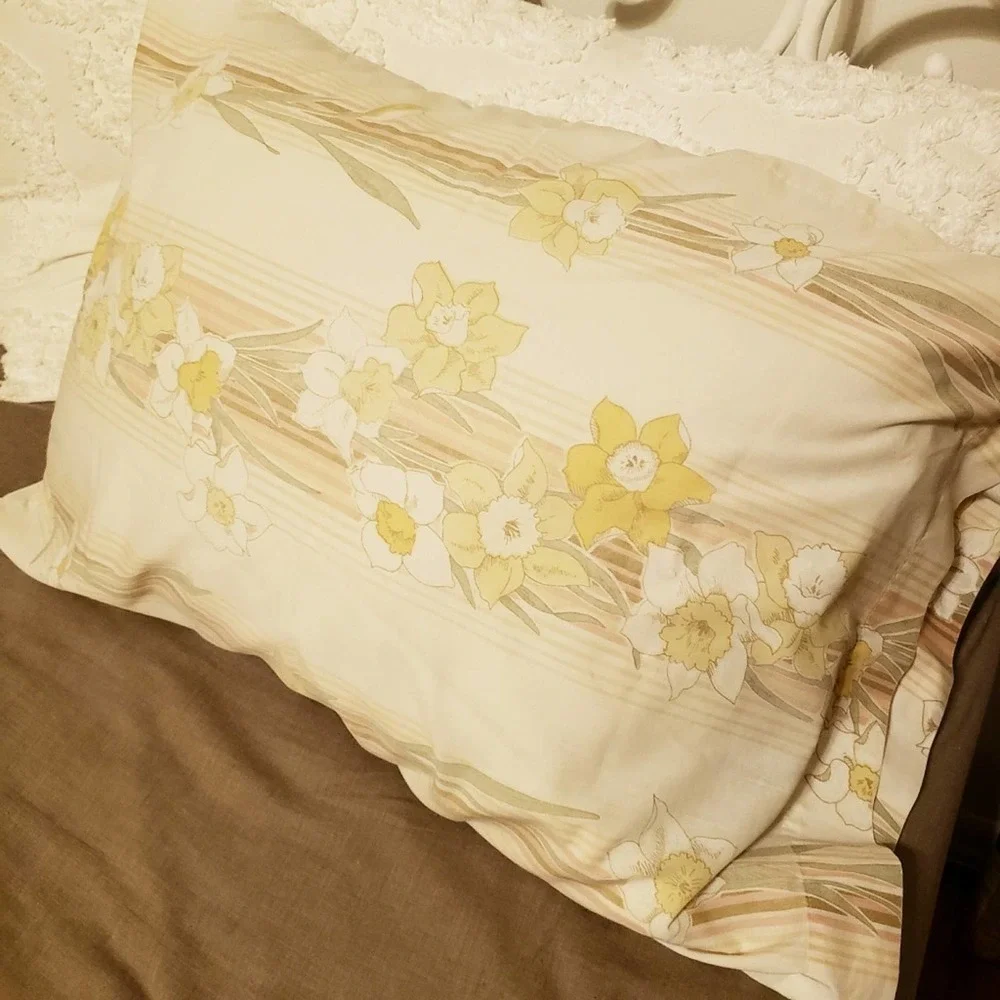 Vintage pillowcases floral