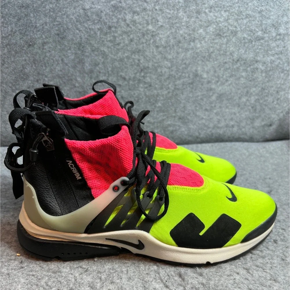 Nike Air Presto Mid x Acronym Volt Hot Lava Black 844672-100 Mens Sneaker 11