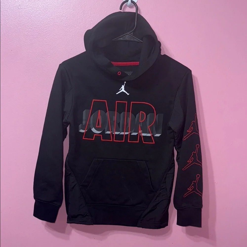 Jordan Black and Red Jacket Boys size M