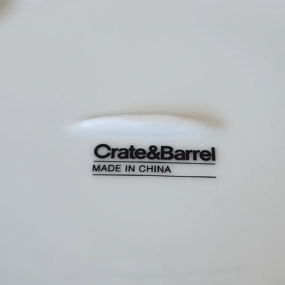 Crate & Barrel Egg Plates Set of Two