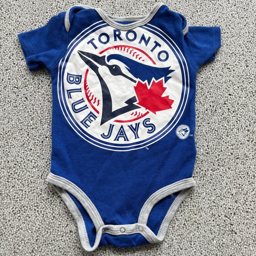 MLB Toronto Blue Jays Bodysuit Baby 3/6M Blue Logo Sporty Canada