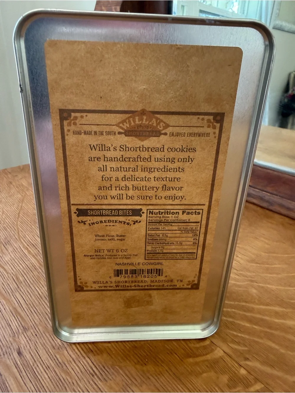 Willa’s Shortbread decorative metal