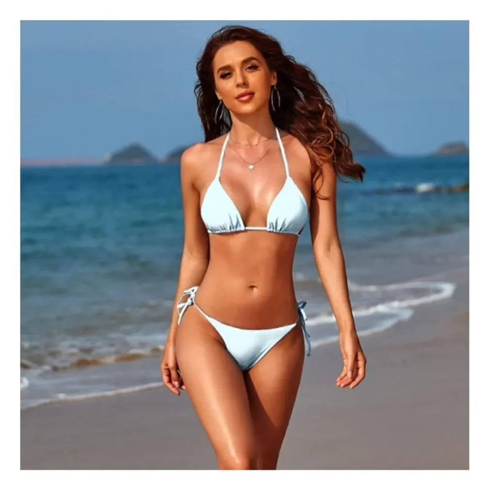 Plus Sized Sexy white thong bikini