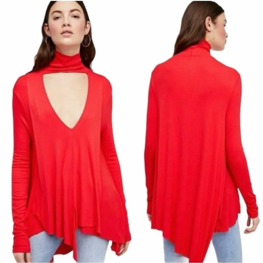 Free People Free People Uptown turtleneck tunic top Medium