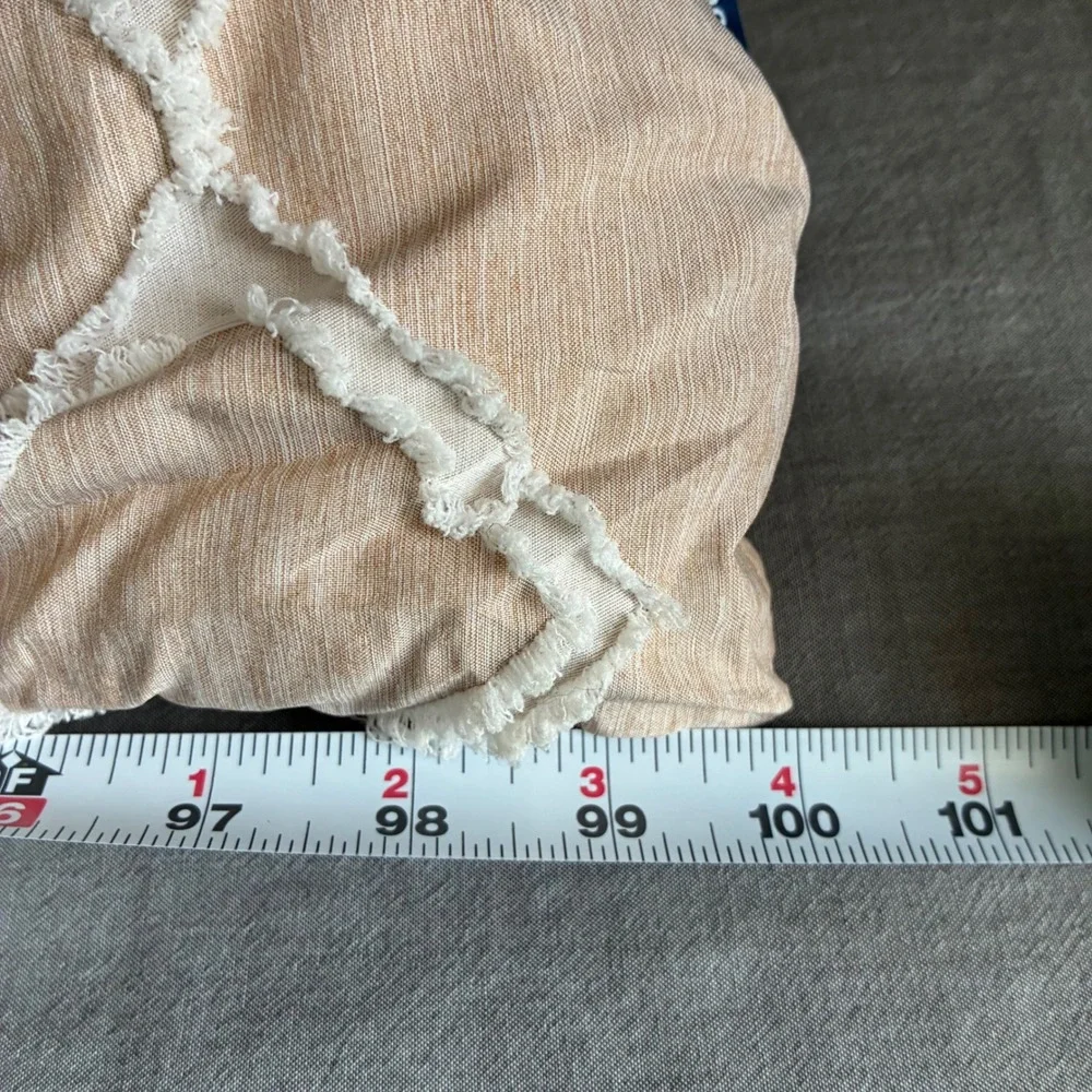 Tufted Boho Comforter Oversize Full/Hotel King Texture Geometric Shabby Chic MCM