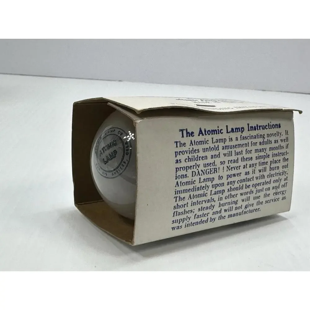 Vintage Atomic Lamp Company Made In USA Magic Light Bulb MCM Lights‎ In Hand