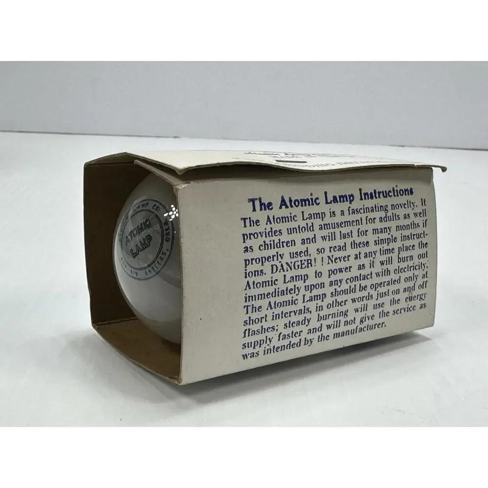 Vintage Atomic Lamp Company Made In USA Magic Light Bulb MCM Lights‎ In Hand