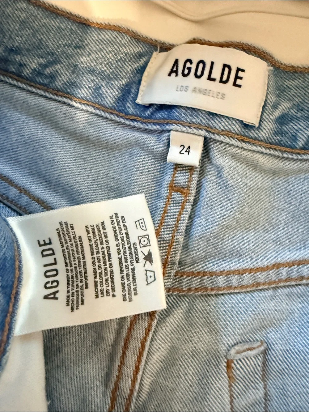 Parker Long Women's Distressed Denim Shorts - Light Blue