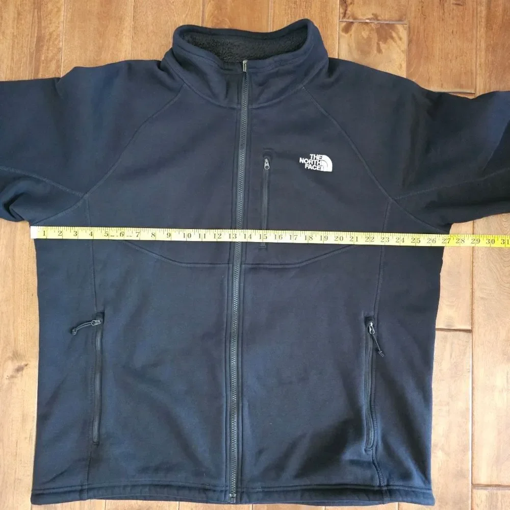 The North Face full zip sherpa lined jacket men's size XL