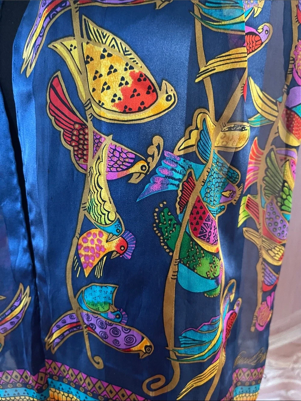 Laurel Burch Silk Bird Scarf