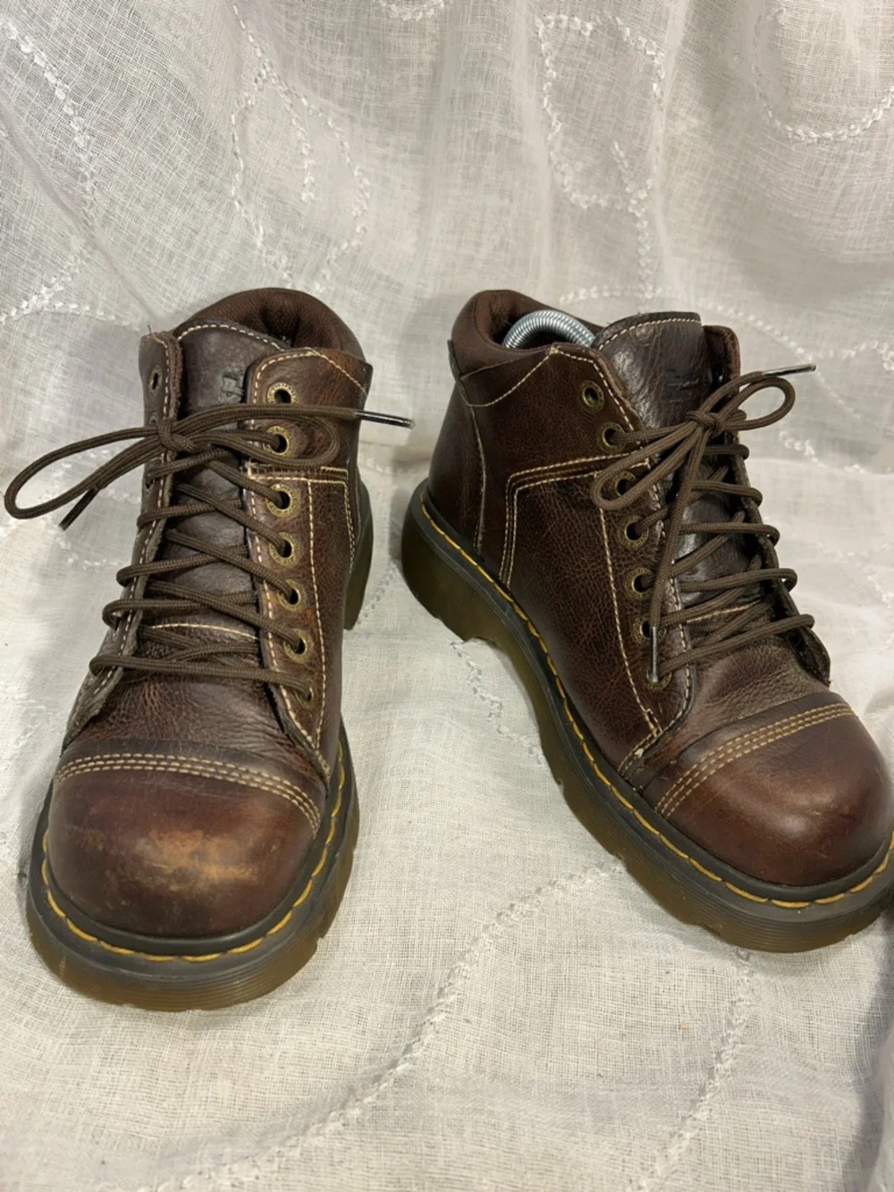 Dr Martens leather lace up ankle boots