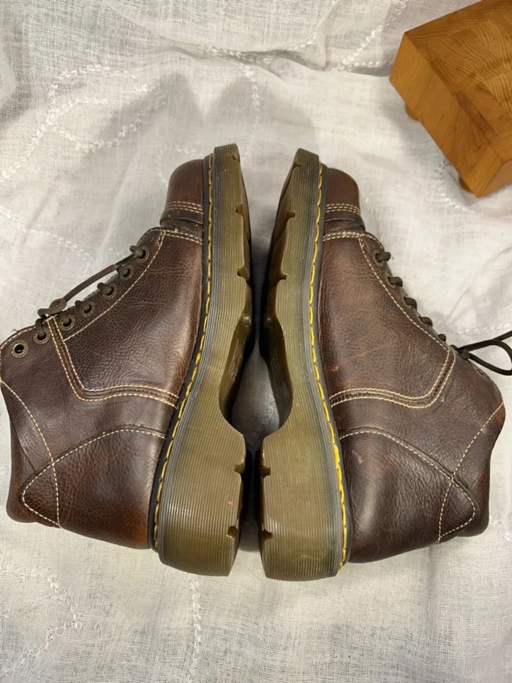Dr Martens leather lace up ankle boots