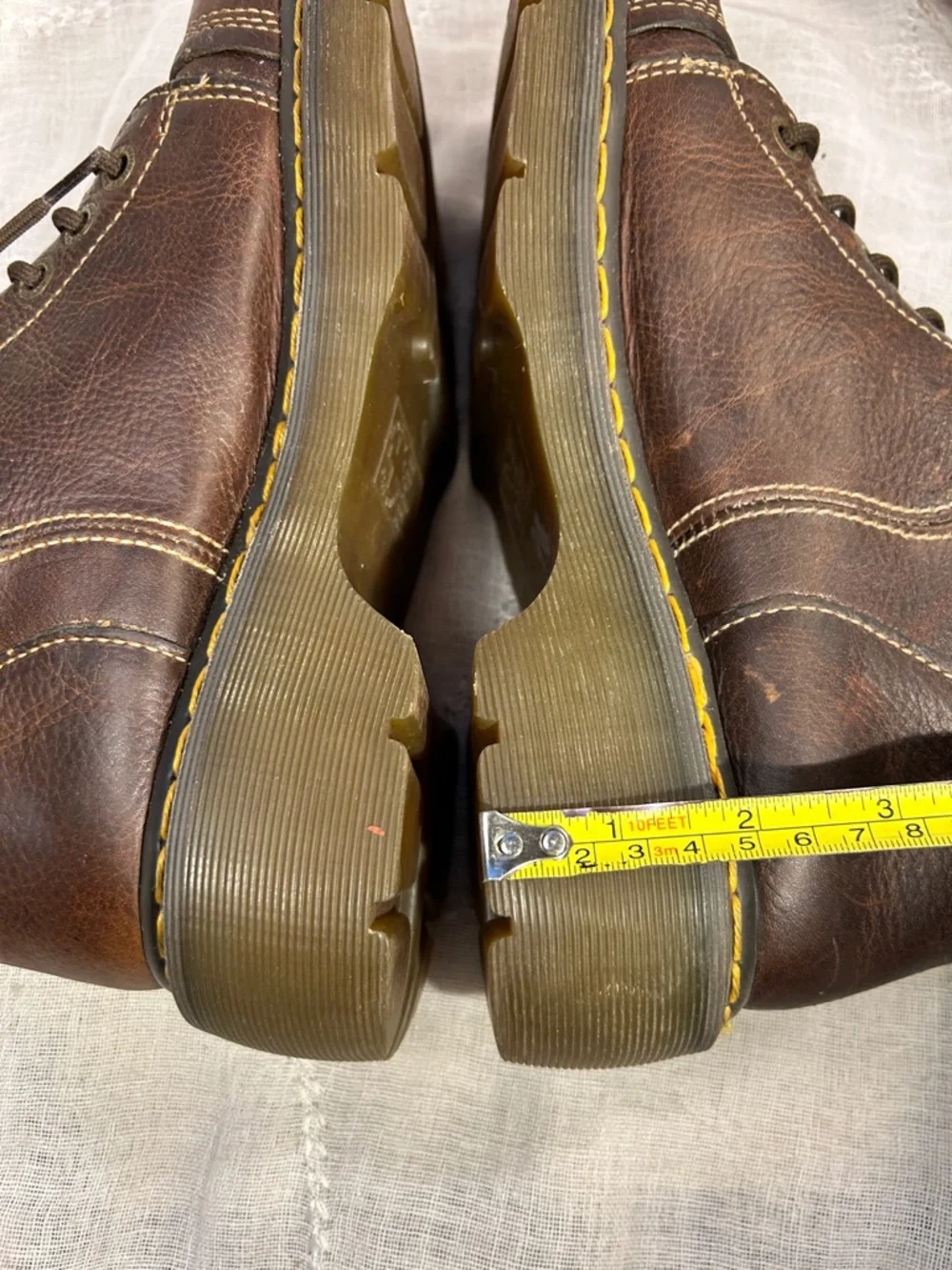 Dr Martens leather lace up ankle boots