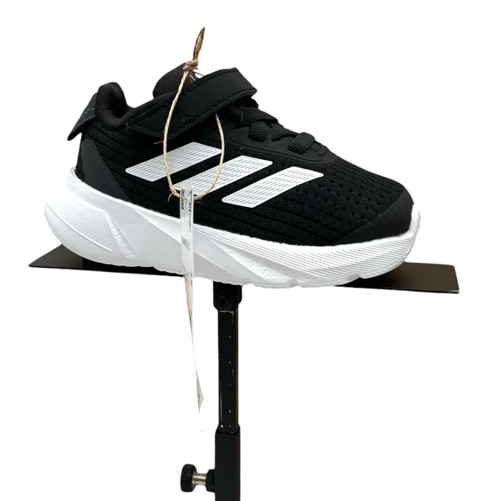 Adidas Duramo Baby Infant Boys Slip-on Sneaker Size 6 Black-White Flexible Shoes