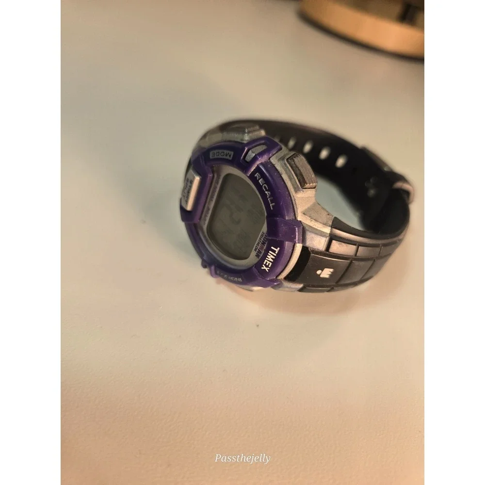 Timex Watch Mens Ironman Triathlon Digital 100M Alarm Chrono Purple