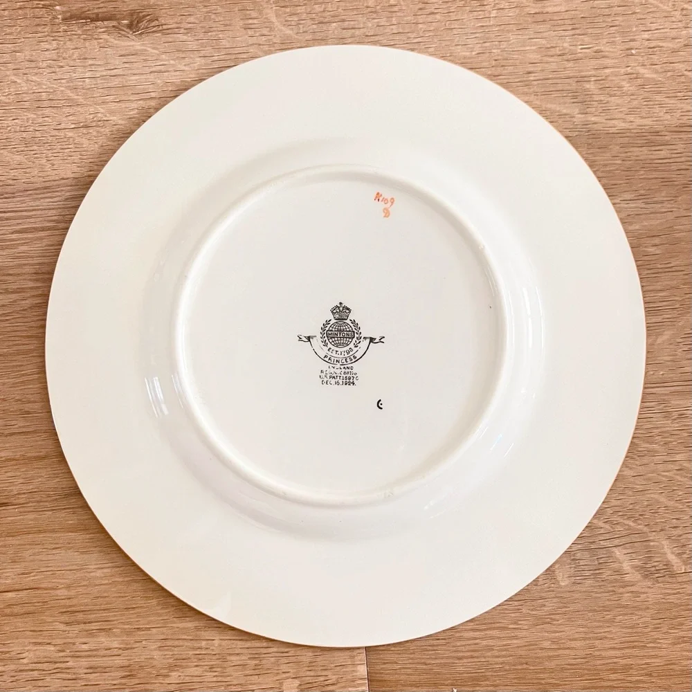 Antique‎ 1924 Mintons England Princess Yellow Flower Bone China Salad Plate 7.5