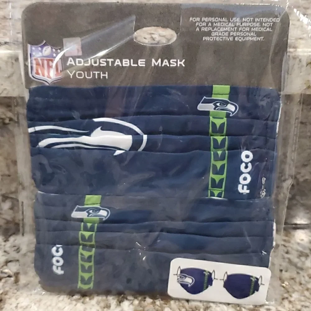 Youth NFL Seattle Seahawks Face Mask one set of 2