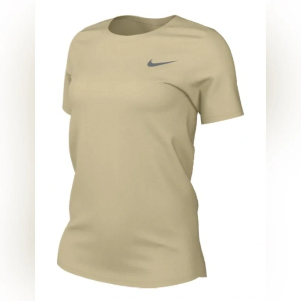 NIKE WMNS LEGEND SHORT SLEEVE TEE (STANDARD FIT) TEAM GOLD/COOL GREY NWT
