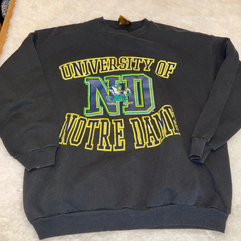 Pure Magic Notre Dame Sweatshirt Mens XL Black Good Vintage Fighting Irish NCAA