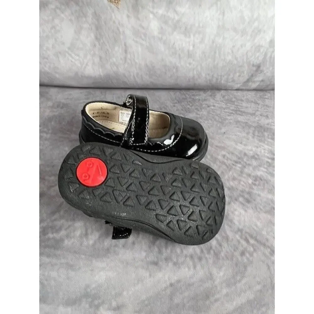 See Kai Run Shoes Black Patent Leather Jane II Girls 4