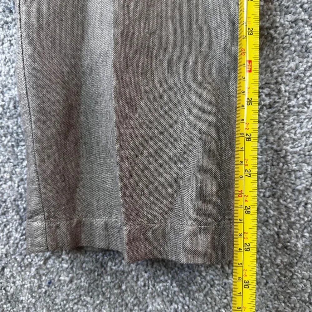 Banana Republic Aiden Fit Chino Pants Mens 35x30 Linen Blend Straight Summer