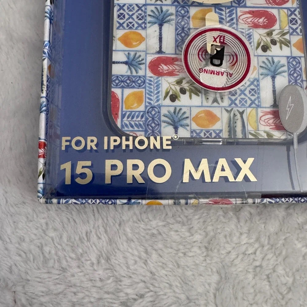 XO Poppy for iPhone 15 Pro Max Case MagSafe Mediterranean Lobster Lemon Tile