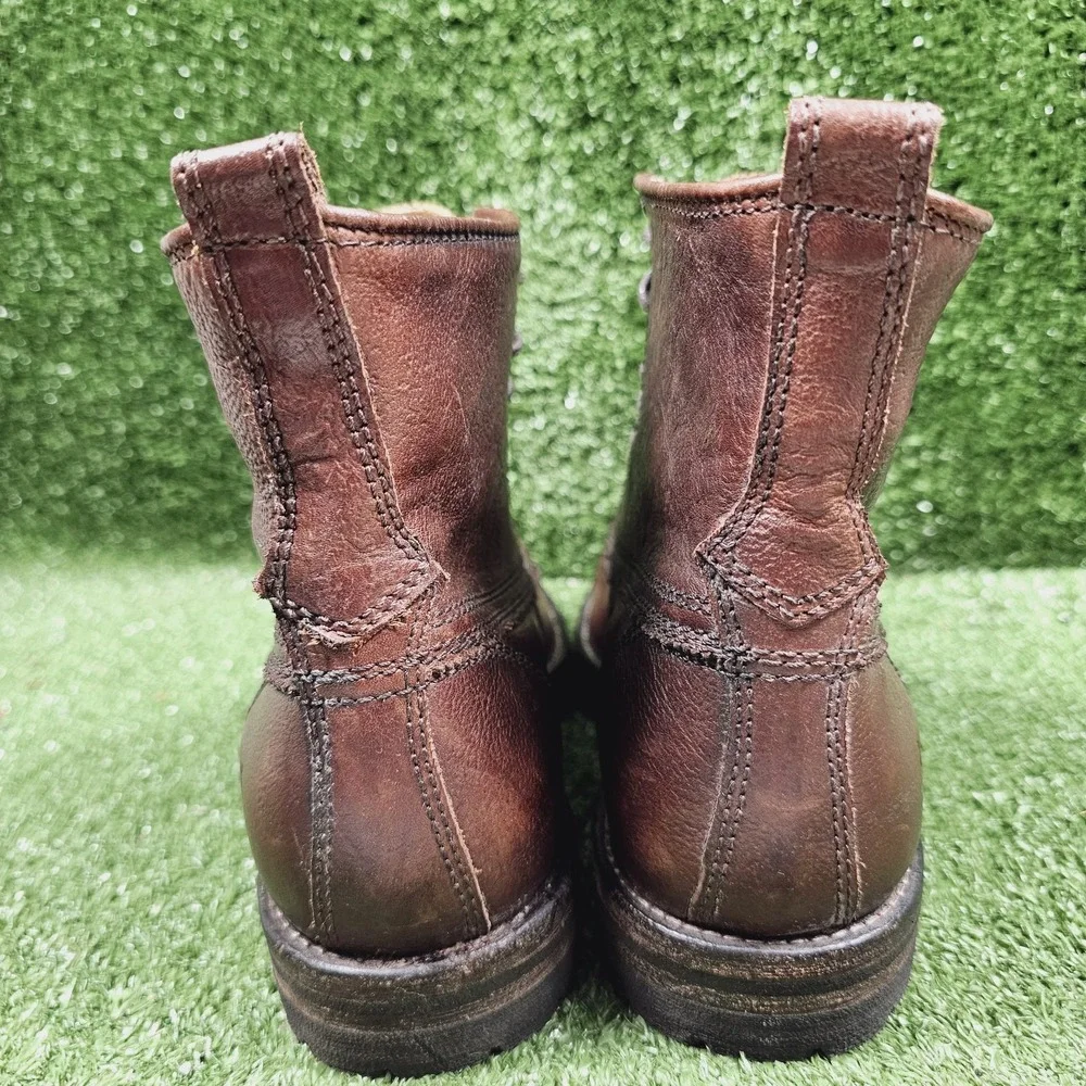Frye Dakota Brown Leather Black Label Lace Up Ankle Casual Boots‎ Mens Size 9 D