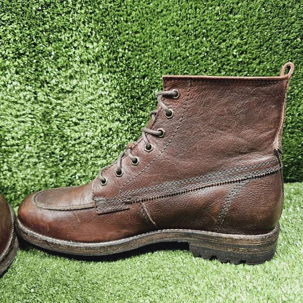 Frye Dakota Brown Leather Black Label Lace Up Ankle Casual Boots‎ Mens Size 9 D