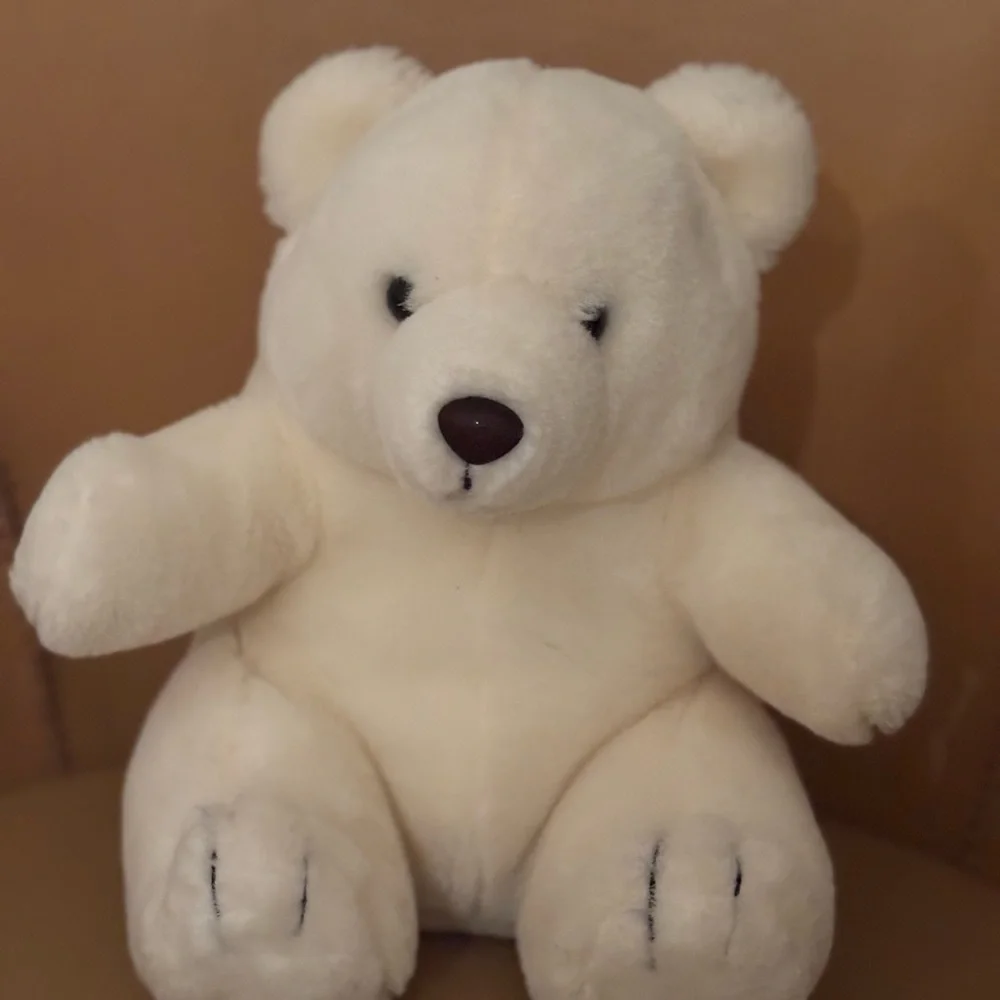 1980’s The World‎ of Smile white Teddy Bear Plush Stuffed Animal Korea VINTAGE