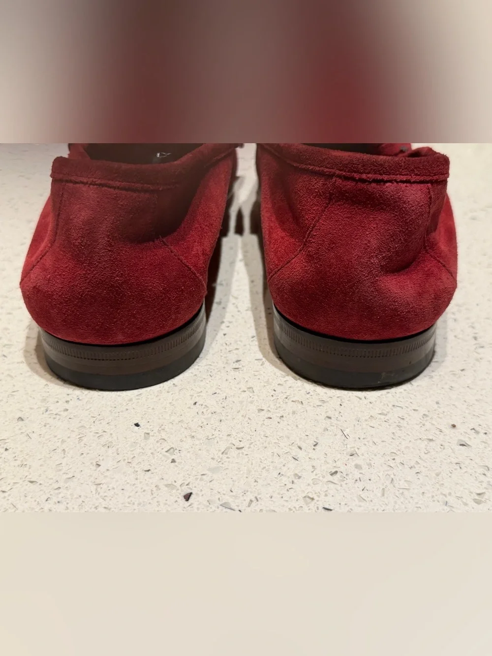 Gucci Red Horsebit 1953 Suede loafers