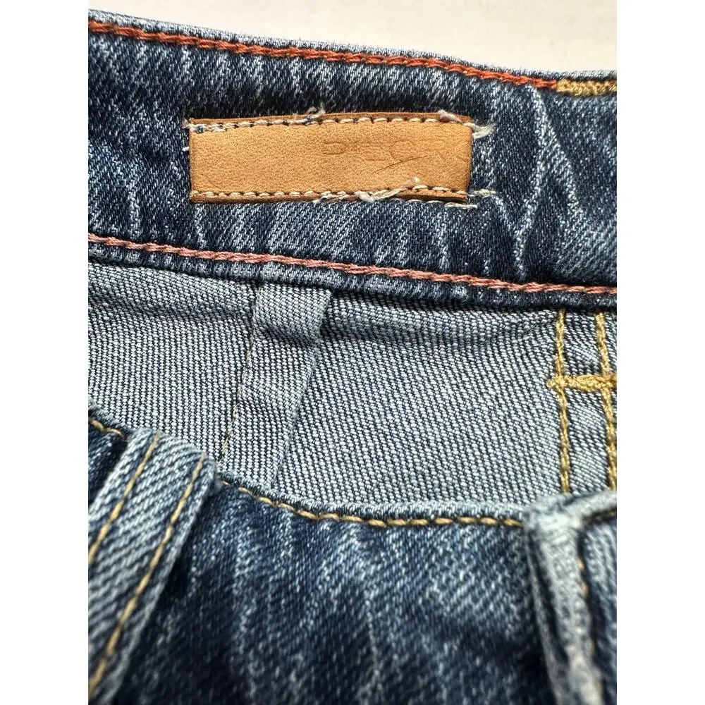 Pilcro Anthropologie High Rise Tapered Boyfriend Jeans Size 25 Medium Wash Denim