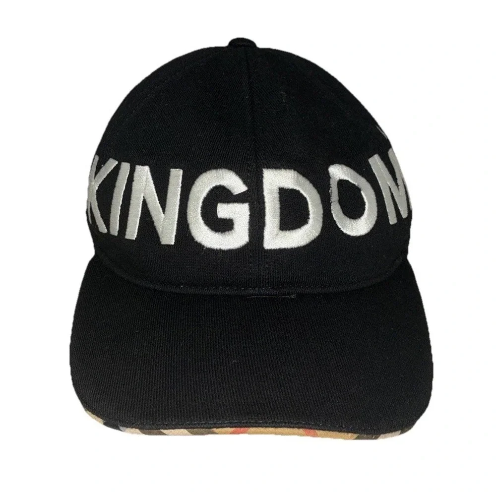 BURBERRY Baseball Cap Men's M Black October B Series Kingdom Logo‎ Italy NEW