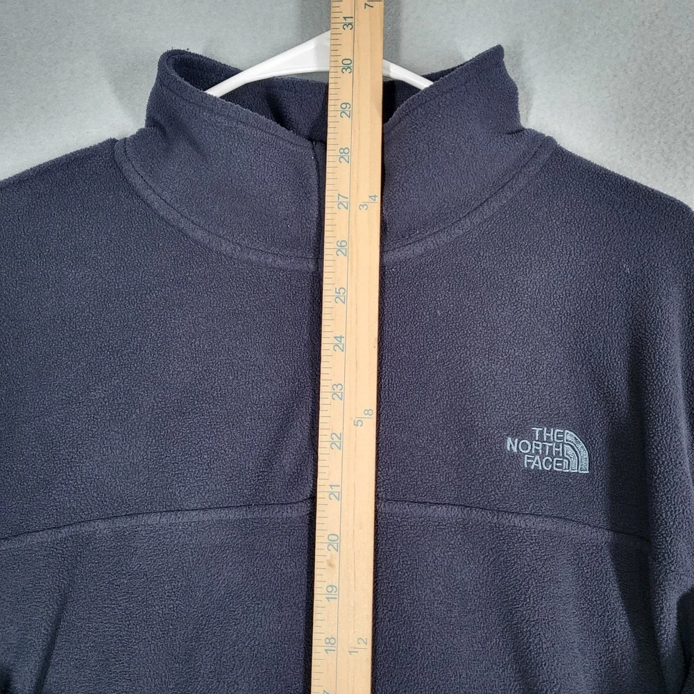 The North Face Sweatshirt Men's L Navy Blue Fleece 1/4 Zip Mock Neck Outdoor Cas