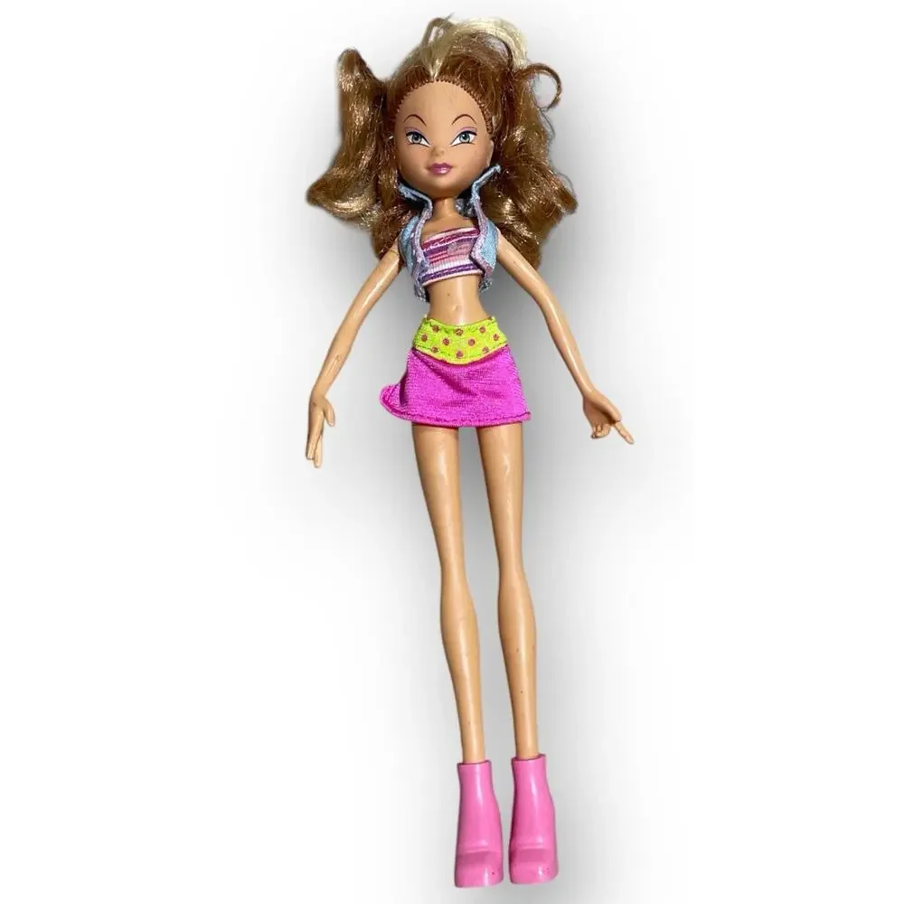 Winx Club Flutter Magic Flora Doll WORKING Mattel‎ 2006 No Wings