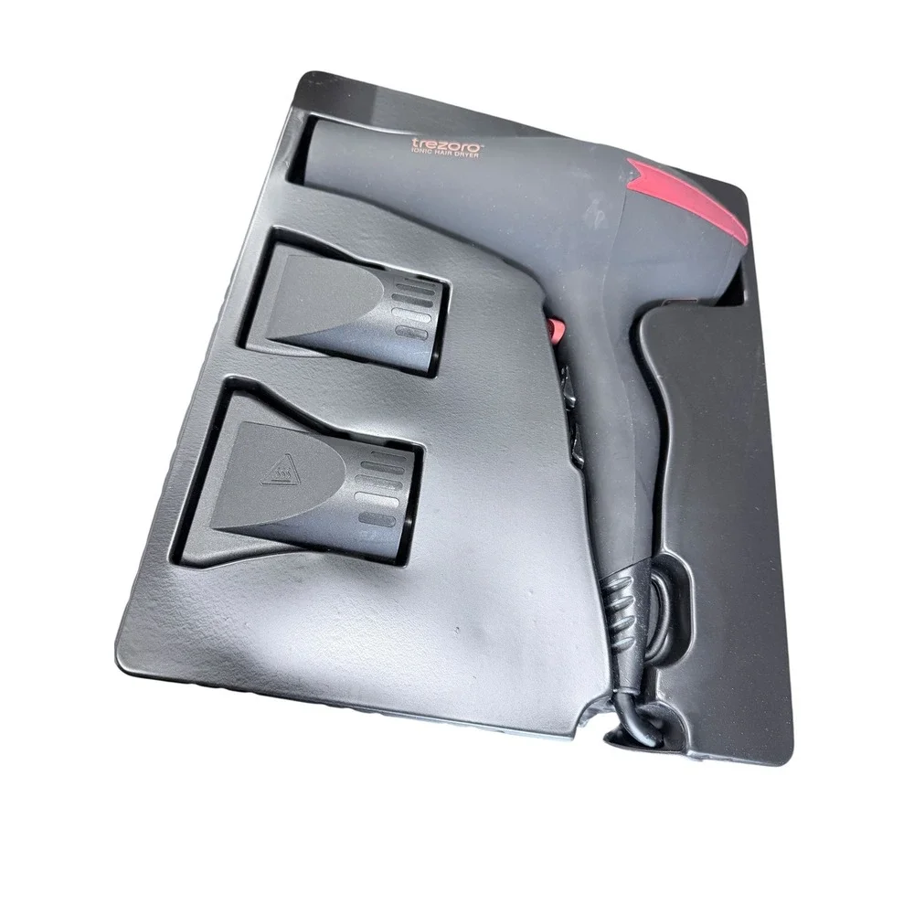 Trezoro Ionic Hair‎ Dryer 93001 Professional 2200W Ceramic Tourmaline Black red